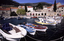 Bol marina nestled beneath Vidova Gora mountain ridge on the south side of the island  the fishing village of Bol with its idyllic marina and golden  horn shaped beach is Bracs prime spot for tourism...