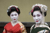 Geishas at Sannen-zakaAsia EthnicPeoplePortraits