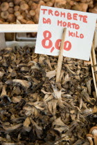 Trombete da Morto  Trumpet of Death  mushrooms for sale in the Rialto Market