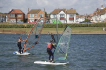 Hove lagoon with windsurfersGreat Britain United Kingdom