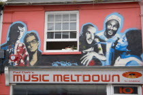 Paul Clark s Music Meltdown record shop in Sydney Street  North Laines area.Great Britain Store United Kingdom