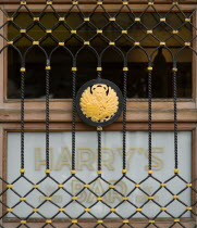 A window of Harrys Bar  home of the Bellini cocktail  beside the Grand Canal.