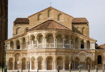 Murano Island The Colonnaded exterior of the 12th Century Basilica dei Santi Maria e Donato
