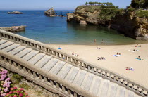 The Basque seaside resort on the Atlantic coast. The Plage de Port-Vieux beach