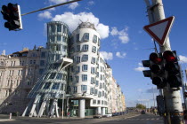 The Rasin Building locally known as "Ginger and Fred" after the dancing movie stars. Designed by Frank O. Gehry and local architect Vladimir Milunic the building stands on the banks of the Vltava Rive...