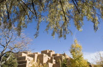 The Inn and Spa at Loretto in the adobe Pueblo Revival style