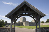 Portchester Castle from the grounds of the old Augustine priory