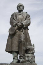 Statue by Kathleen Scott of her husband Robert Falcon Scott also known as Scott of the Antarctic in the Historic Naval Dockyard