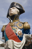 Ships figurehead of Admiral Lord Nelson in the Historic Naval Dockyard