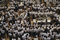 Kabuto Cho stock exchange trading floor.