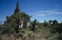 Ancient ruins of Maha Aungmye Bonzan monastery. Burma