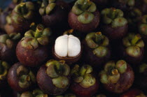 Mangosteens for sale at market.