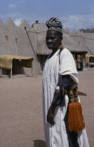 Portrait of village elder of important Fulani lamidat or principality.Bororo Fulbe Peul Lamidat - principality or sultanate