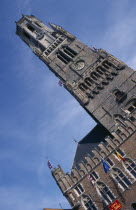 Carillon Belfort in Grote Markt Square Flemish Region