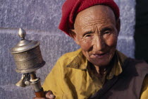 Pilgrim at Jokhang temple