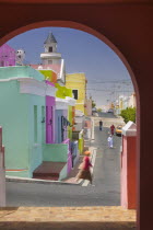 Colouful houses in   Bo-Kaap  the historic Cape Muslim Quarter.tourismtravelSouth AfricaarchitectureCapetownBo-KaapIslam African Islamic Moslem Religion Religious Muslims Islam Islamic