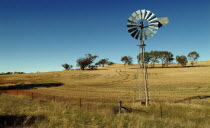 Wind powered water pump outside Perth.Water  Agriculture Antipodean Aussie Australian Oceania Oz