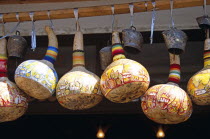 Colourful gourds and cattle bells hanging outside shop.Colorful Store TravelTourismHolidayVacationAdventureExploreRecreationLeisureSightseeingTouristAttractionTourMelnikBulgariaBulgaria...