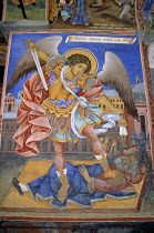 Fresco  Nativity Church  Rila Monastery.TravelTourismHolidayVacationAdventureExploreRecreationLeisureSightseeingTouristAttractionTourHistoryHistoricHistoricalNativityChurchReligionR...