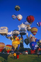 Mass ascent of hot air balloons.Great Britain UK United Kingdom TravelTourismHolidayVacationAdventureExploreRecreationLeisureSightseeingTouristAttractionTourDestinationTripJourneyBlue...