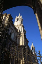 Arequipa Cathedral and gates  Plaza de Armas.TravelTourismHolidayVacationExploreRecreationLeisureSightseeingTouristAttractionTourDestinationIglesiaCathedralCatedralBasilicaPlazaDeAr...