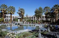 Plaza de Armas.TravelTourismHolidayVacationExploreRecreationLeisureSightseeingTouristAttractionTourDestinationPlazaDeArmasArequipaPeruPeruvianSouthSouthernAmericaAmericanVividV...