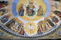 Painting on ceiling in entrance to Church of Sveti Nikolai within monastery grounds  Bachkovo Monastery.TravelTourismHolidayVacationAdventureExploreRecreationLeisureSightseeingTouristAttrac...