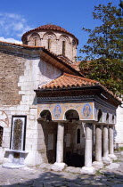 Bachkovo Monastery  arched entrance and dome Church of Sveta Bogoroditsa.TravelTourismHolidayVacationAdventureExploreRecreationLeisureSightseeingTouristAttractionTourBachkovoMonasteryMo...