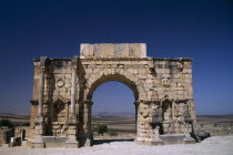 The Triumphal Arch of Volubilis. Roman RuinsIn 1997 the site was put on the UNESCO World Heritage list African al-Magrib Moroccan North Africa