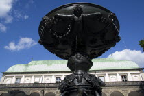 The Singing Fountain in front of the Belvedere or Royal Summer Palace in the Italian Renaissance style built by King Ferdinand I for his wife AnnePraha Ceska Eastern Europe European