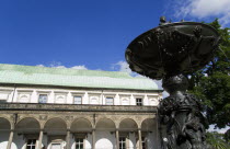 The Singing Fountain in front of the Belvedere or Royal Summer Palace in the Italian Renaissance style built by King Ferdinand I for his wife AnnePraha Ceska Eastern Europe European