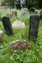 Jewish Quarter. Gravestones in the Jewish CemeteryPraha Ceska Eastern Europe European Religion Religion Religious Judaism Jew Jews