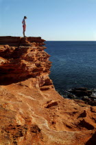 Tourist on Gantheaume PointIndian Ocean Antipodean Aussie Australian Oceania Oz