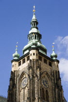 The Renaissance bell tower of St Vituss Cathedral within Prague CastlePraha Ceska Eastern Europe European Religion