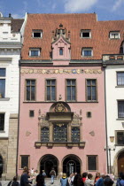 The Old Council Hall building with the coat of Arms of the Old Town adopted for the whole city in 1784Praha Ceska Eastern Europe European