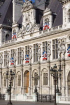 The facade of the Hotel de Ville or Town HallEuropean French Western Europe