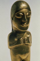 Inca period rare ceremonial statue of pure gold measuring 30 cm high and dating from 14th -15th centuries.