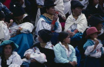 Spectators sitting on church steps to wait for Easter Sunday procession.Holy Week American Kids Religion South America Hispanic Latin America Latino Religious Holy Week American Kids Religion South...