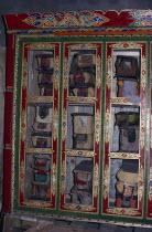 Library of Buddhist scriptures.Asia Asian Bharat Inde Indian Intiya Monastery Religion Religion Religious Buddhism Buddhists History