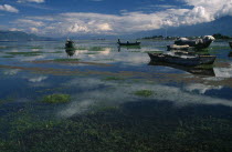 Fishing boats on Dali Er Hai Lake Asia Asian Chinese Chungkuo Jhonggu Zhonggu  Asia Asian Chinese Chungkuo Jhonggu Zhonggu