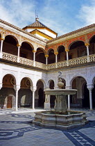 House of Pilatos  Building and fountain in the courtyard.TravelTourismHolidayVacationExploreRecreationLeisureSightseeingTouristAttractionTourDestinationTripJourneyCourtyardHouseOfPil...