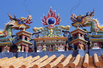 Cheung Chau Island  Roof of Pak Tai Temple.TravelTourismHolidayVacationExploreRecreationLeisureSightseeingTouristAttractionTourPakTaiTempleTaoistCheungChauIslandHongKongChinaChin...