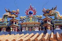 Cheung Chau Island  Roof of Pak Tai Temple.TravelTourismHolidayVacationExploreRecreationLeisureSightseeingTouristAttractionTourPakTaiTempleTaoistCheungChauIslandHongKongChinaChin...