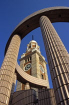 Kowloon  Hong Kong Cultural Centre  Clock tower.TravelTourismHolidayVacationExploreRecreationLeisureSightseeingTouristAttractionTourCulturalCentreCenterKowloonTsimShaTsuiHongKongC...