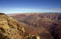 View over the deep gulleys exposed as the Colorado River and its tributaries cut their channels through layer after layer of rock .TravelTourismHolidayVacationExploreRecreationLeisureSightseei...