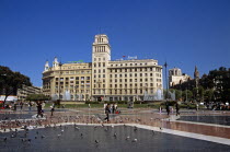 Placa de Catalunya  Banco Espanol de Credito.TravelTourismHolidayVacationExploreRecreationLeisureSightseeingTouristAttractionTourBancoBankCreditoCreditPlacaSquaredeCatalunyaEspanol...