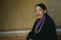 Portrait of the Queen of Mustang from Tibetan noble lineage.Asia Asian Nepalese One individual Solo Lone Solitary