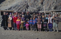 Gathering together of inhabitants of a Kazakh nomad encampment.Asia Asian Kids Mongol Uls Mongolian