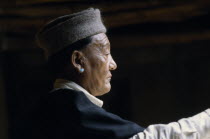 Profile portrait of KIng Jigme Palbar Bista the King of MustangAsia Asian Nepalese One individual Solo Lone Solitary