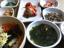 Insadong - traditional bibimba meal at Parksee Moolko on Jebee restaurant  Asia Asian Classic Classical Daehanminguk Hanguk Historical Korean Older History